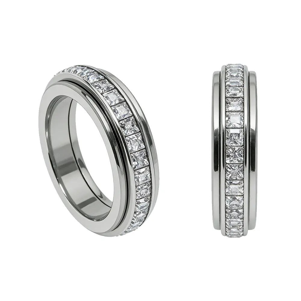 Tranquility Spin — Titanium Zirconia Anxiety Ring