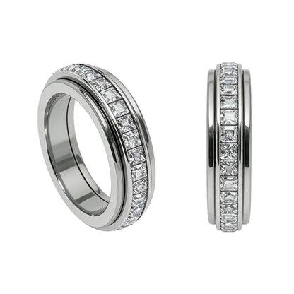 Tranquility Spin — Titanium Zirconia Anxiety Ring