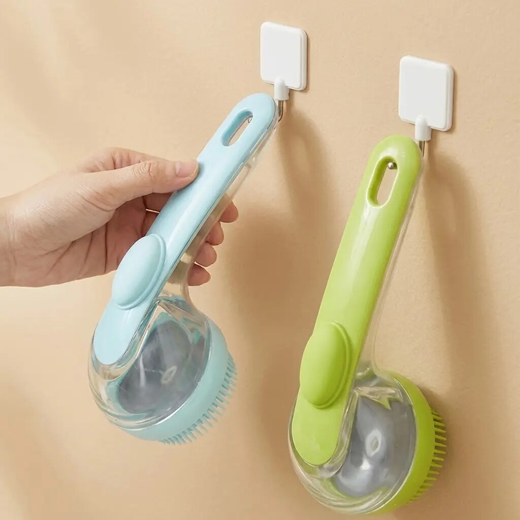 2-in-1 Pet Bath & Deshedding Grooming Brush with Soap Dispenser