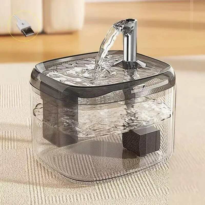 1.5L Automatic Cat Water Fountain Dispenser with Filter