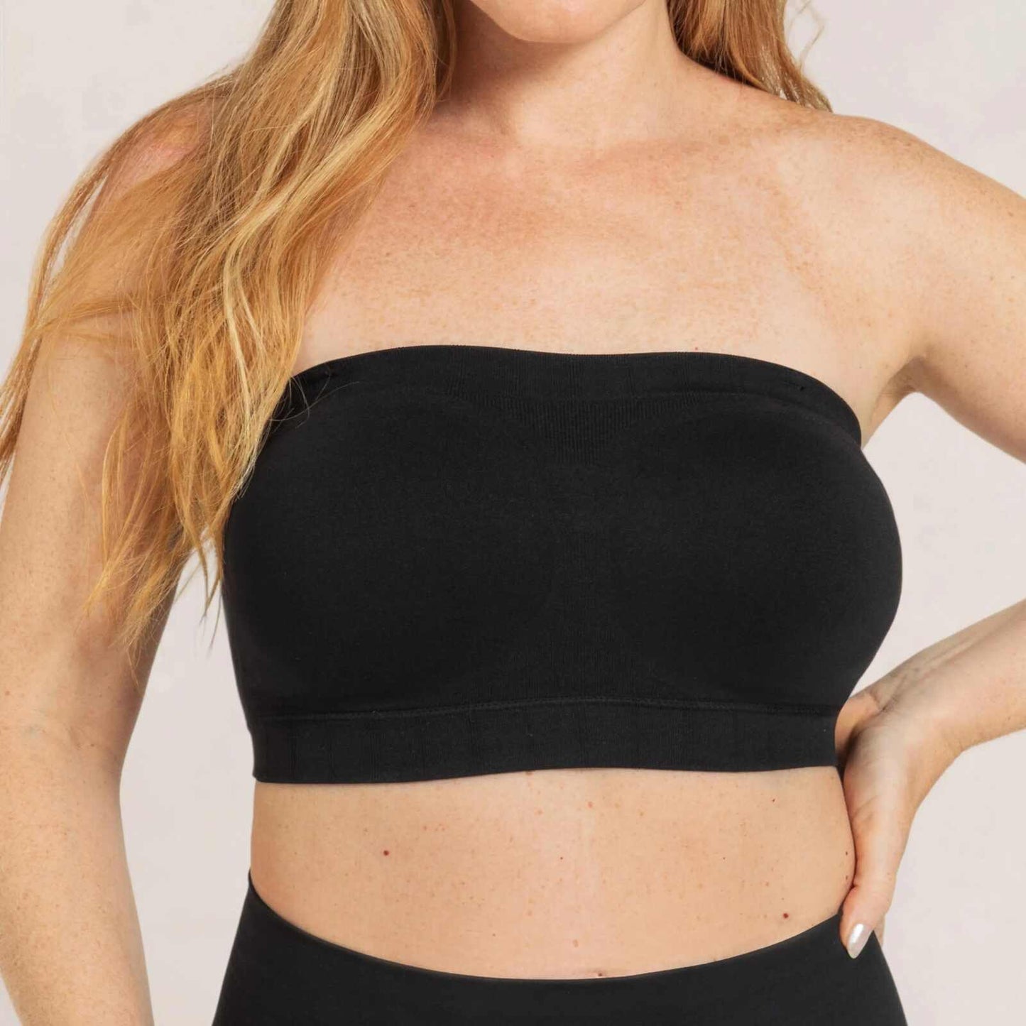 All-Day Lift & No-Slip Support: Seamless Convertible Bandeau Bra