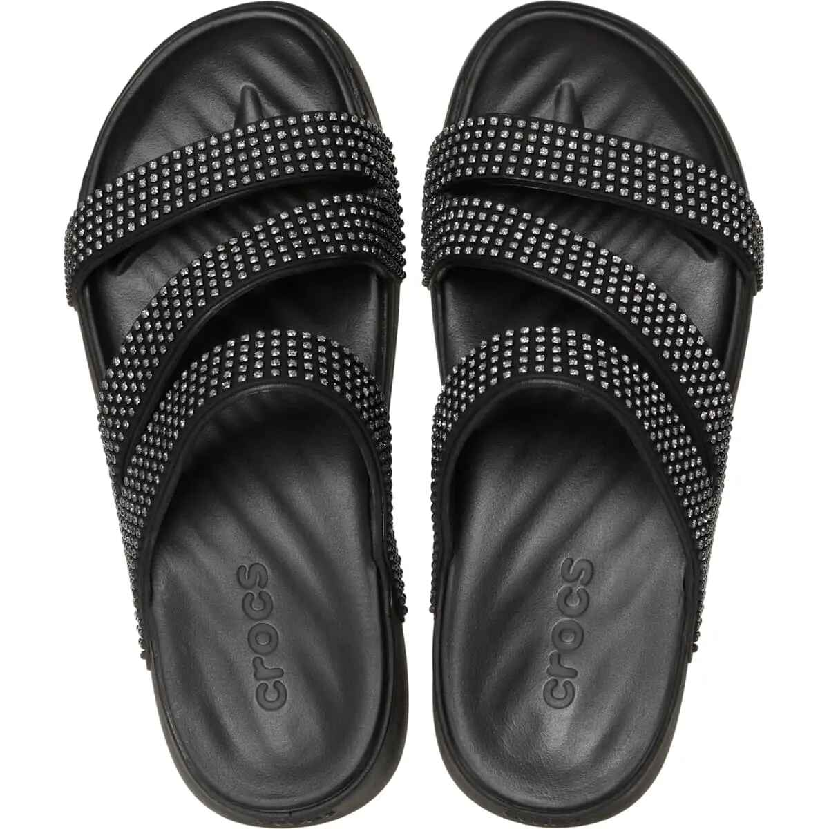 Sparkling Cloud-Cushion Strappy Sandals