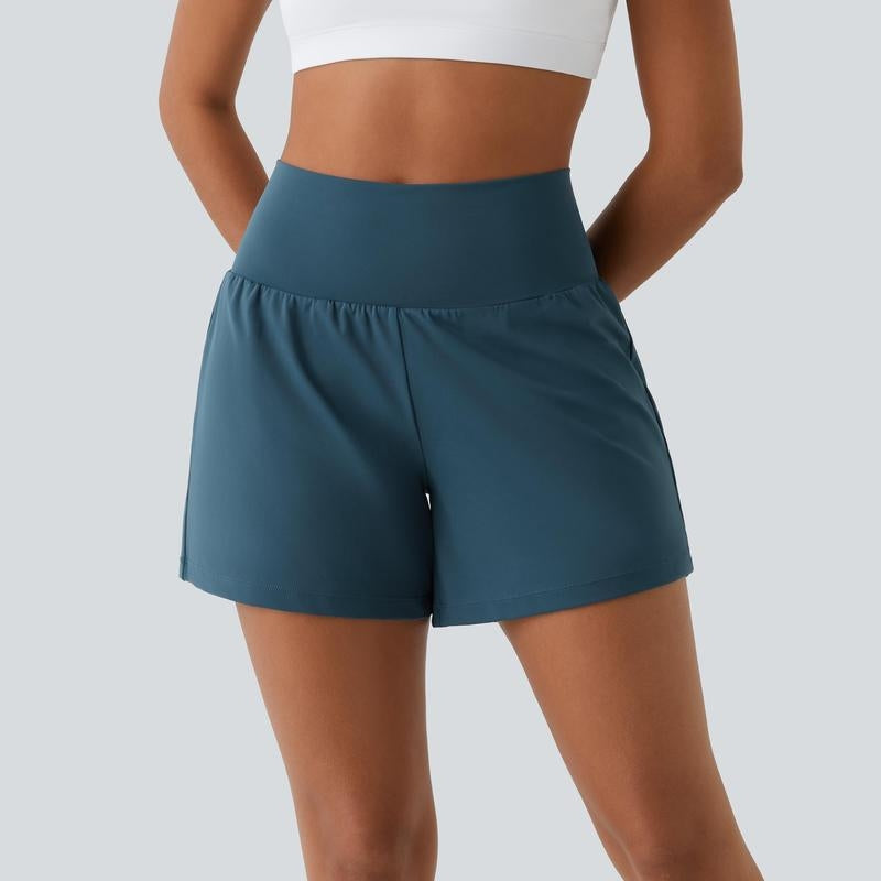 Move Free & Stay Covered: Super High-Waisted 5" 2-in-1 Active Shorts
