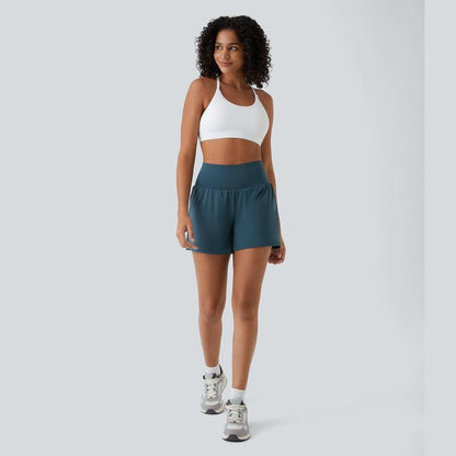Move Free & Stay Covered: Super High-Waisted 5" 2-in-1 Active Shorts