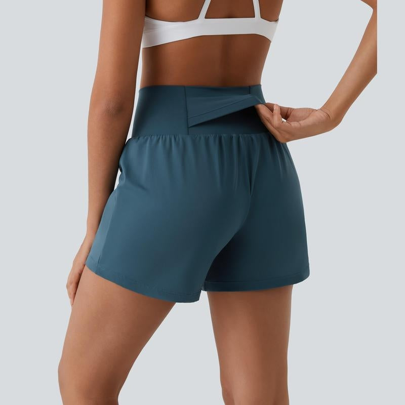 Move Free & Stay Covered: Super High-Waisted 5" 2-in-1 Active Shorts