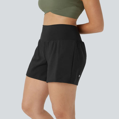 Move Free & Stay Covered: Super High-Waisted 5" 2-in-1 Active Shorts