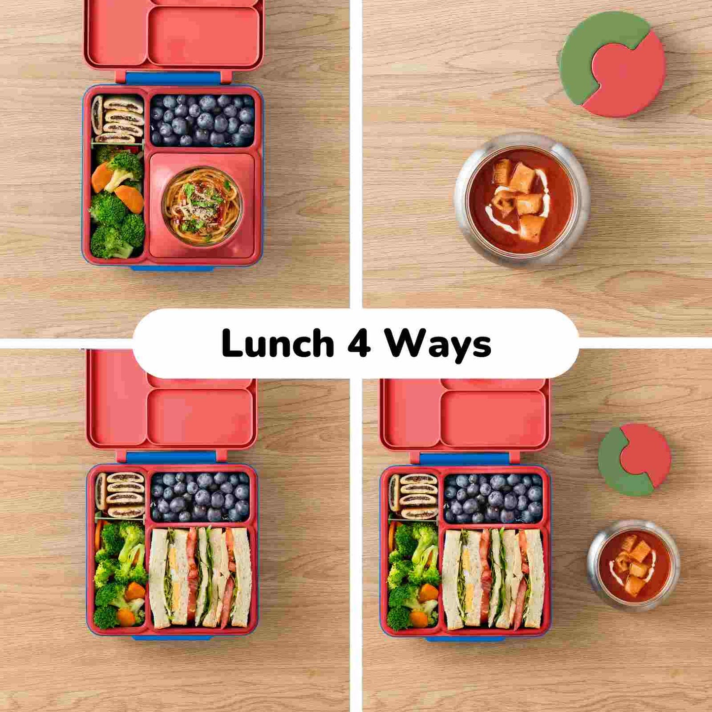 Insulated Bento Lunch Box with Integrated Thermal Flask