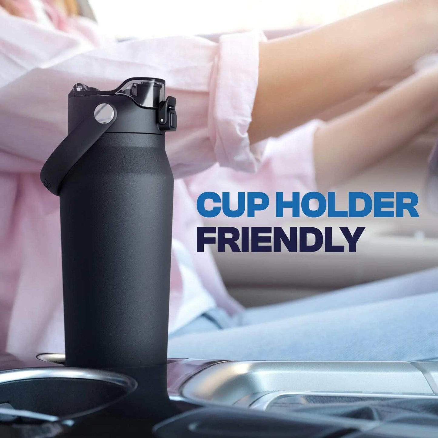 Dual-Function Stainless Steel Water Bottle — Sip & Chug Dual Lid