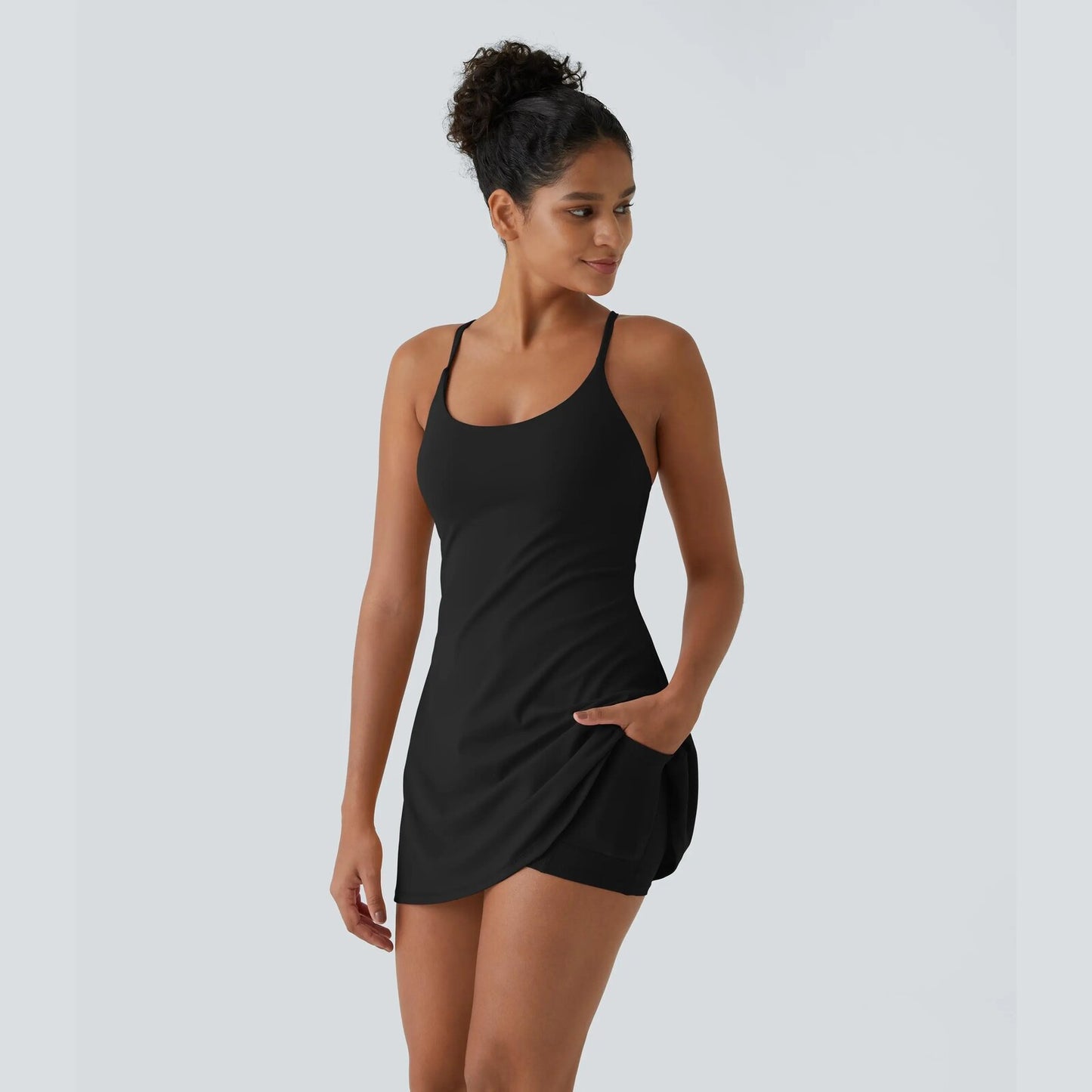 Ultra-Soft Backless Easy-Access Dance & Active Dress