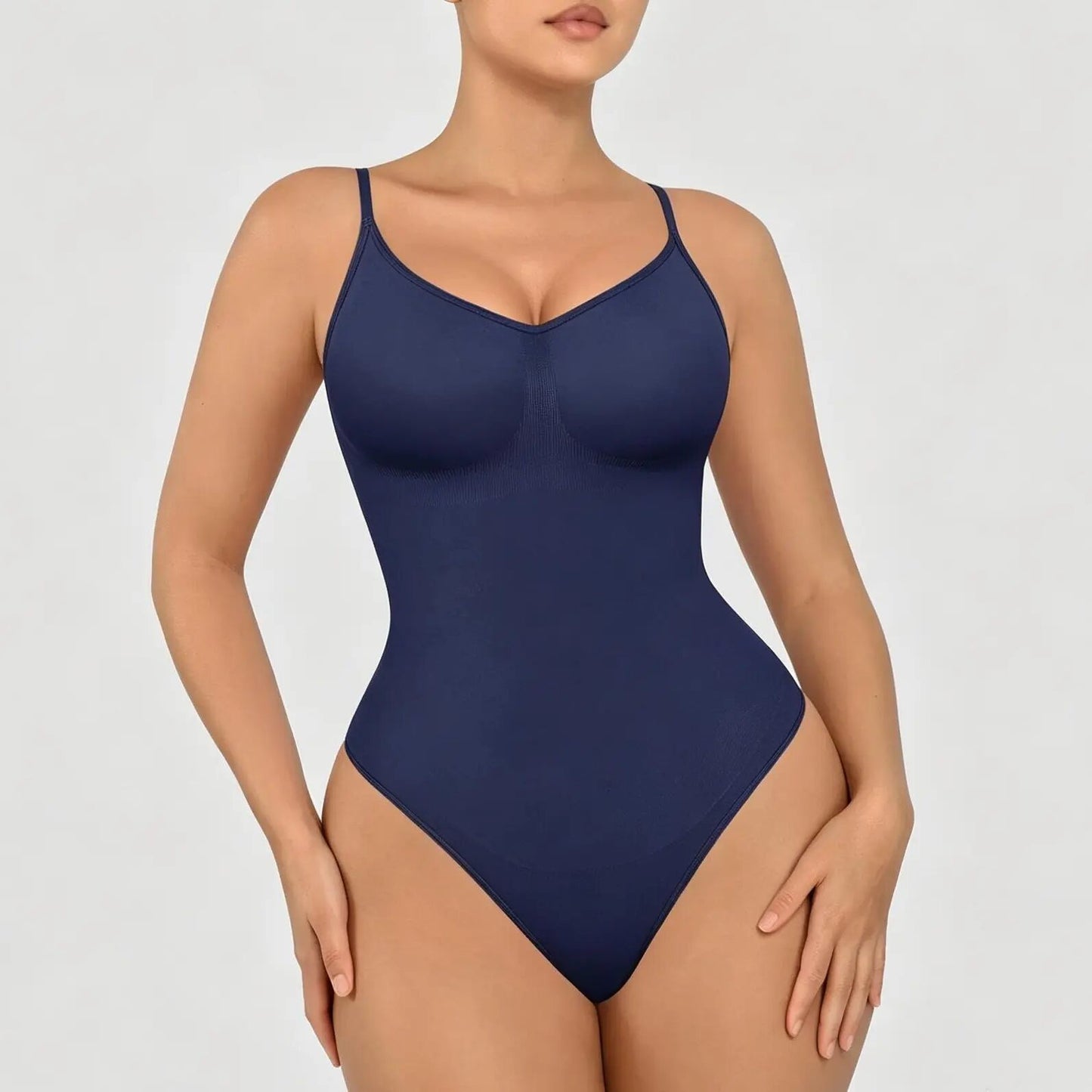 Full-Coverage Bust Seamless Thong Bodysuit
