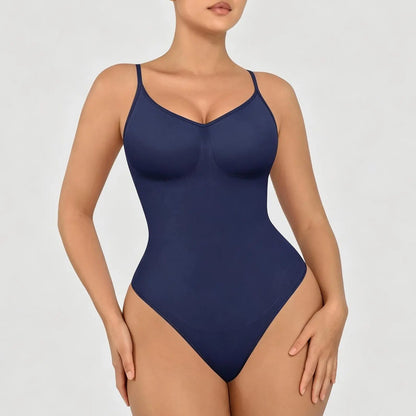 Full-Coverage Bust Seamless Thong Bodysuit