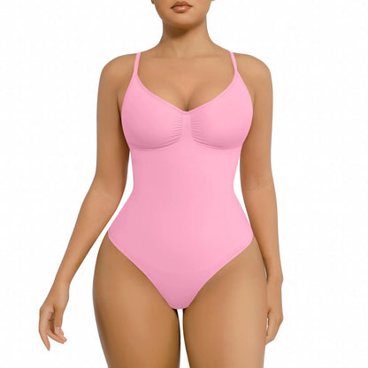 Full-Coverage Bust Seamless Thong Bodysuit