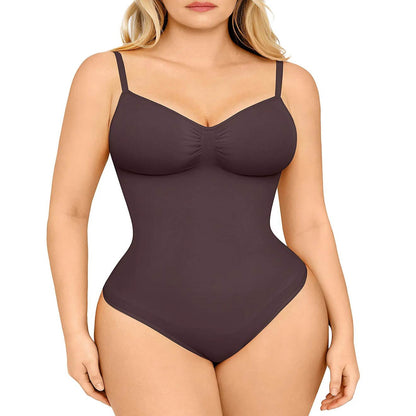 Full-Coverage Bust Seamless Thong Bodysuit