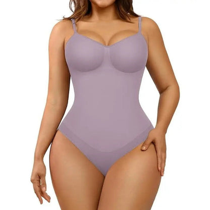 Full-Coverage Bust Seamless Thong Bodysuit