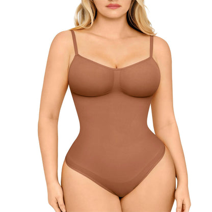 Full-Coverage Bust Seamless Thong Bodysuit