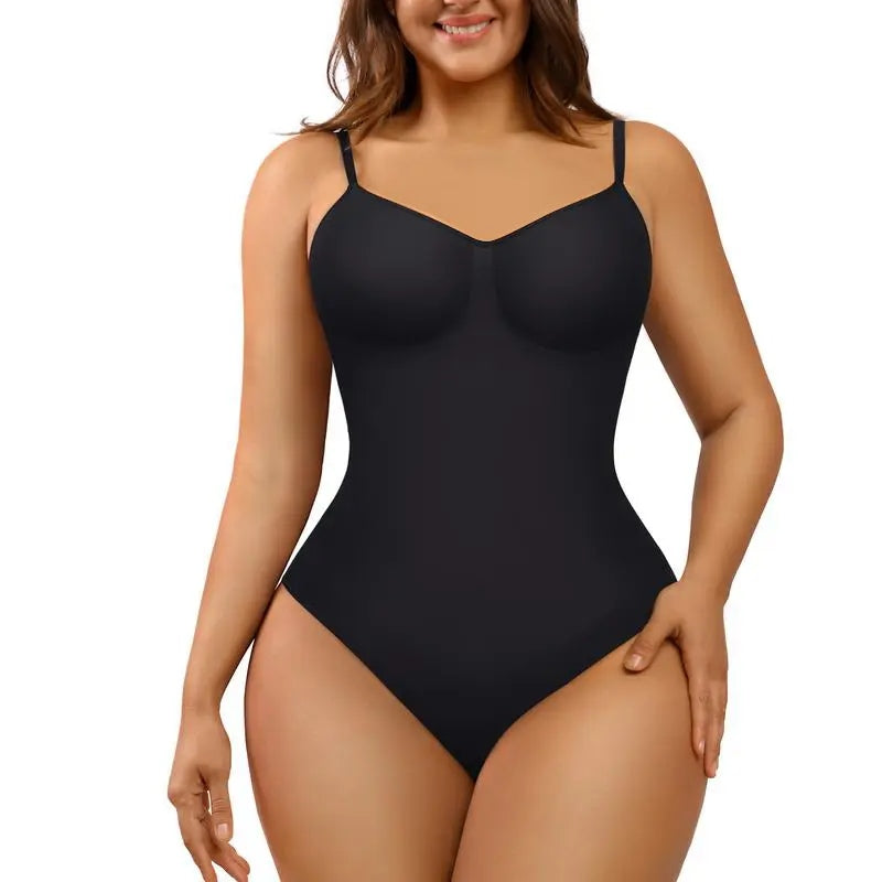 Full-Coverage Bust Seamless Thong Bodysuit