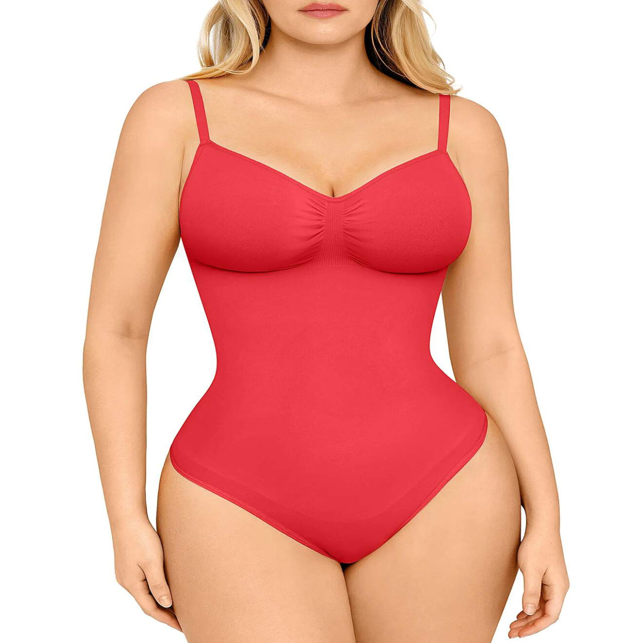Full-Coverage Bust Seamless Thong Bodysuit