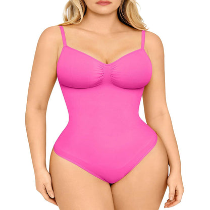 Full-Coverage Bust Seamless Thong Bodysuit