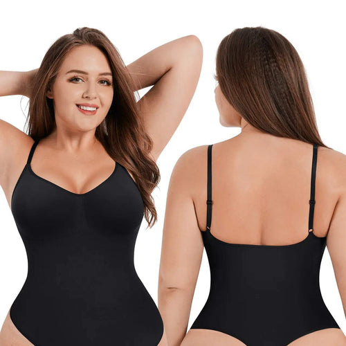 Full-Coverage Bust Seamless Thong Bodysuit