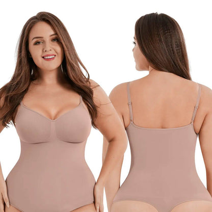 Full-Coverage Bust Seamless Thong Bodysuit