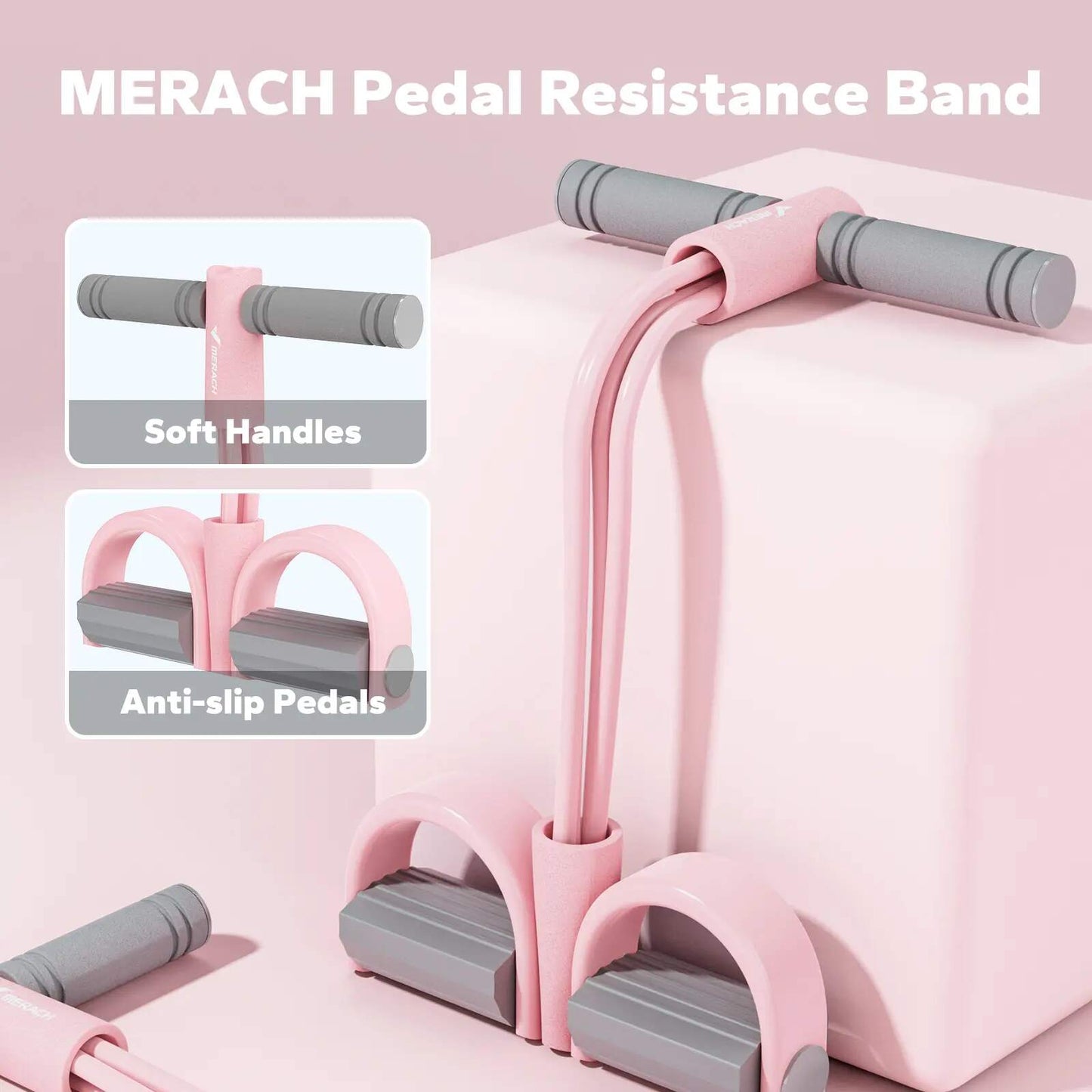 Multifunction Pedal Resistance Band Elastic Pull Rope Trainer