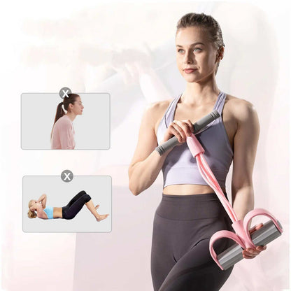 Multifunction Pedal Resistance Band Elastic Pull Rope Trainer