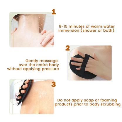 4-Pack Soft Rubber Shower Scrubber: Gentle Exfoliation for All Skin Types
