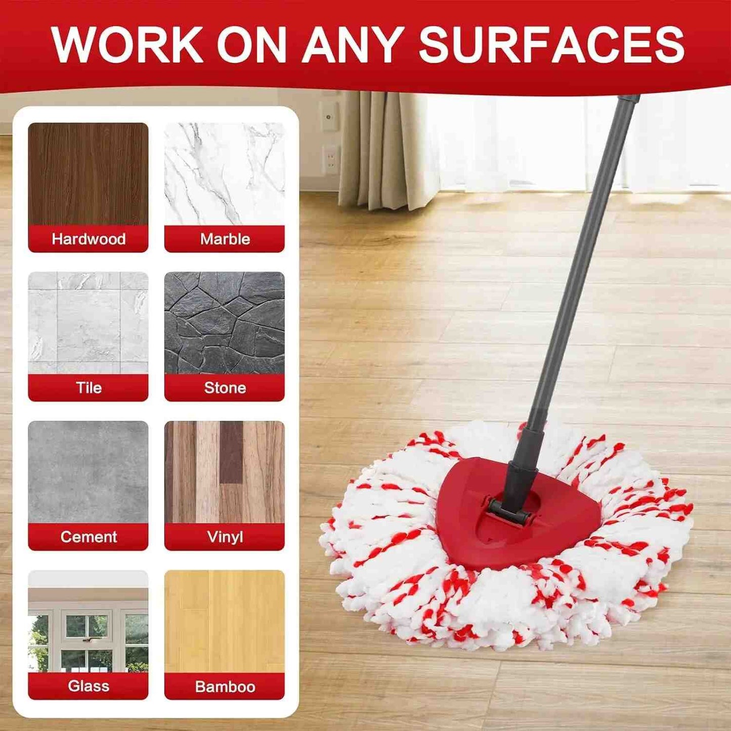 2-in-1 Microfiber Mop Refills (4-Pack) – Built-in Scrub Pads for 1-Tank System