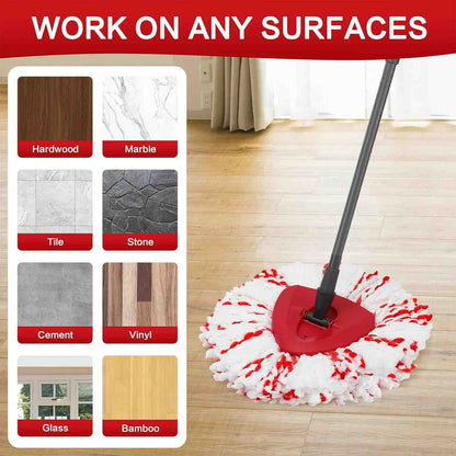 2-in-1 Microfiber Mop Refills (4-Pack) – Built-in Scrub Pads for 1-Tank System