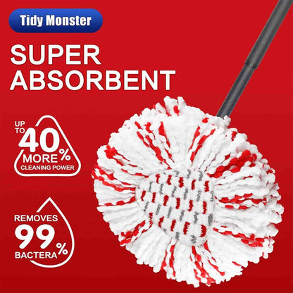 2-in-1 Microfiber Mop Refills (4-Pack) – Built-in Scrub Pads for 1-Tank System