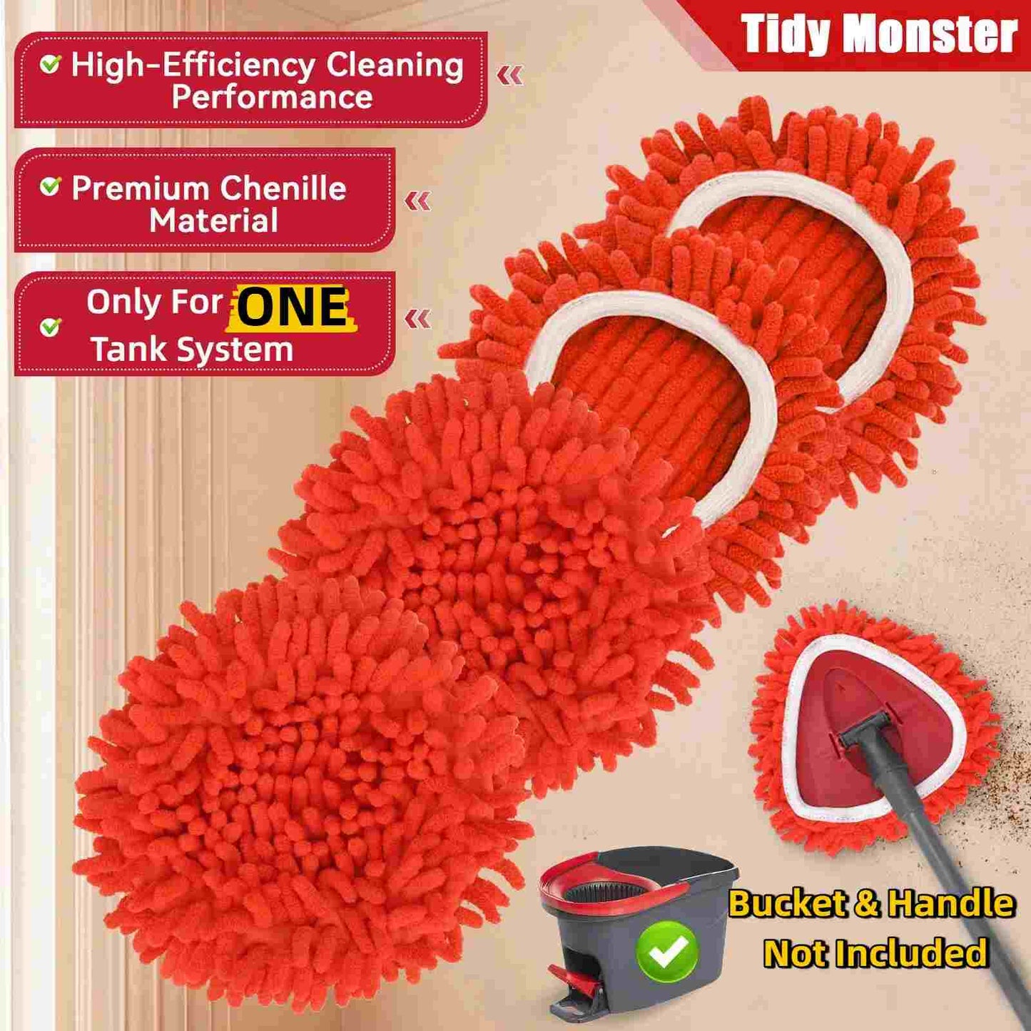 [BUY 1 GET 1 FREE] 6 Pack Mop-to-Duster Refill – High-Reach Chenille Cleaning Head