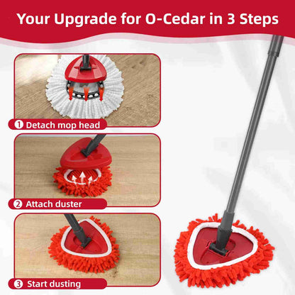 [BUY 1 GET 1 FREE] 6 Pack Mop-to-Duster Refill – High-Reach Chenille Cleaning Head