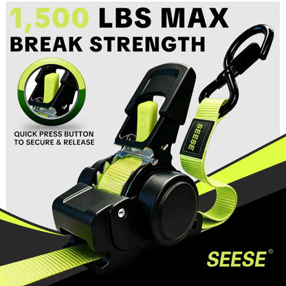 Instant Auto-Retractable Ratchet Straps – Fast, Tangle-Free Cargo Securing