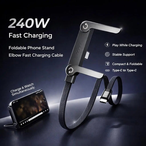 240W Invisible Stand Type-C Charging Cable