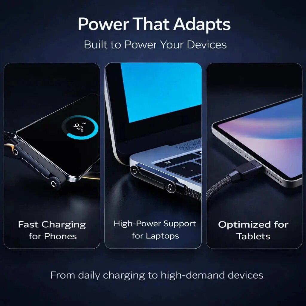 240W Invisible Stand Type-C Charging Cable