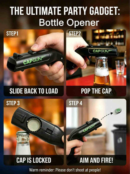 Stainless Steel Spring Cap Opener – Effortless Bottle Opening Tool