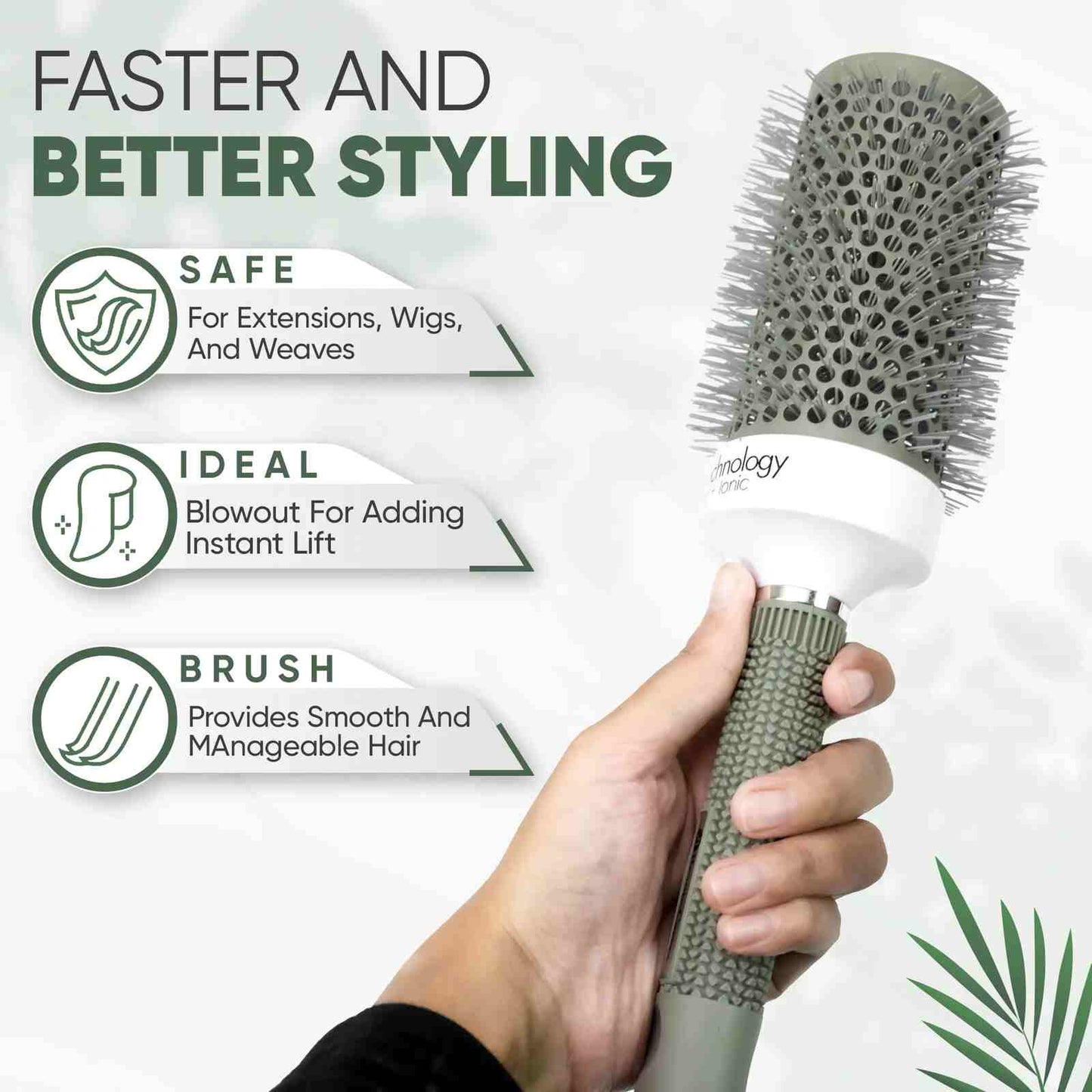Professional Hair Dye & Detangling Styling Brush for All Hair Types
