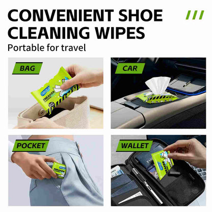 Instant Sneaker Cleaner Wipes – Wipe Away Stains, Fast & Waterless Care