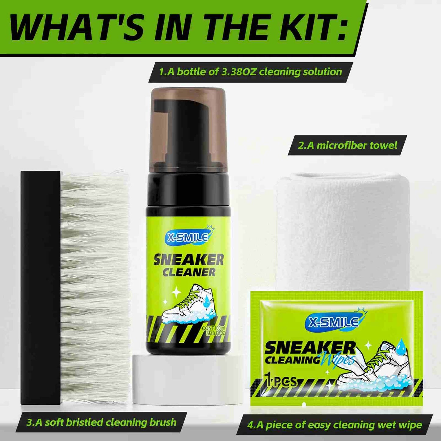 Instant Sneaker Cleaner Wipes – Wipe Away Stains, Fast & Waterless Care