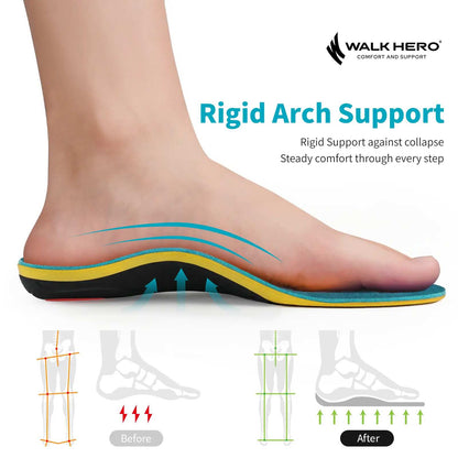 Heavy-Duty High Arch Support Insoles for 220+ lbs & Plantar Fasciitis Relief