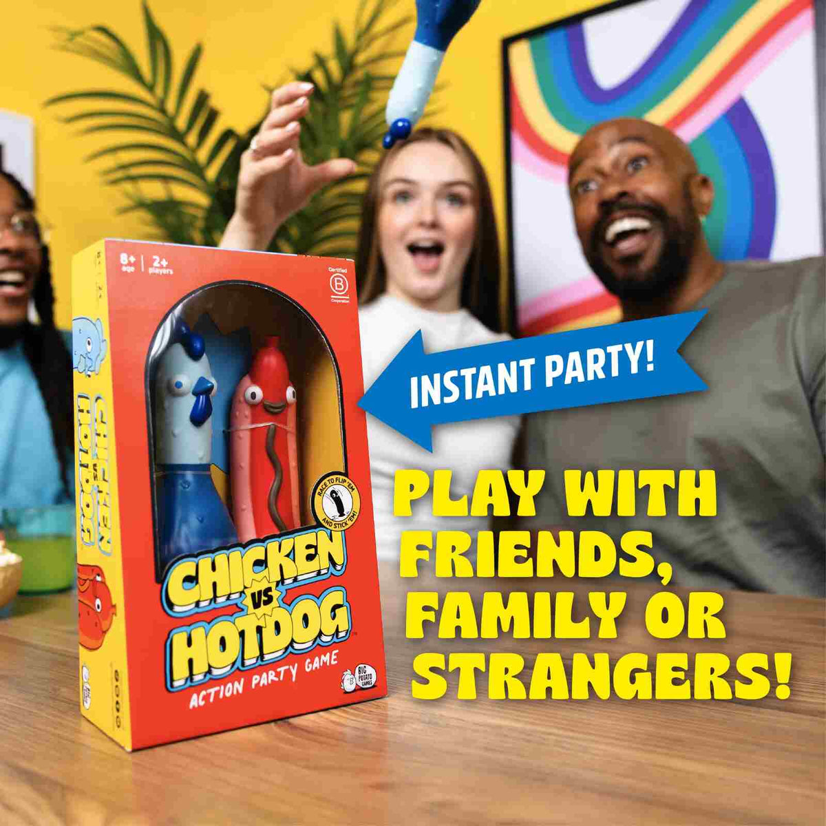 Chicken vs Hotdog Flip Challenge: The Ultimate Suction Toy Party Game