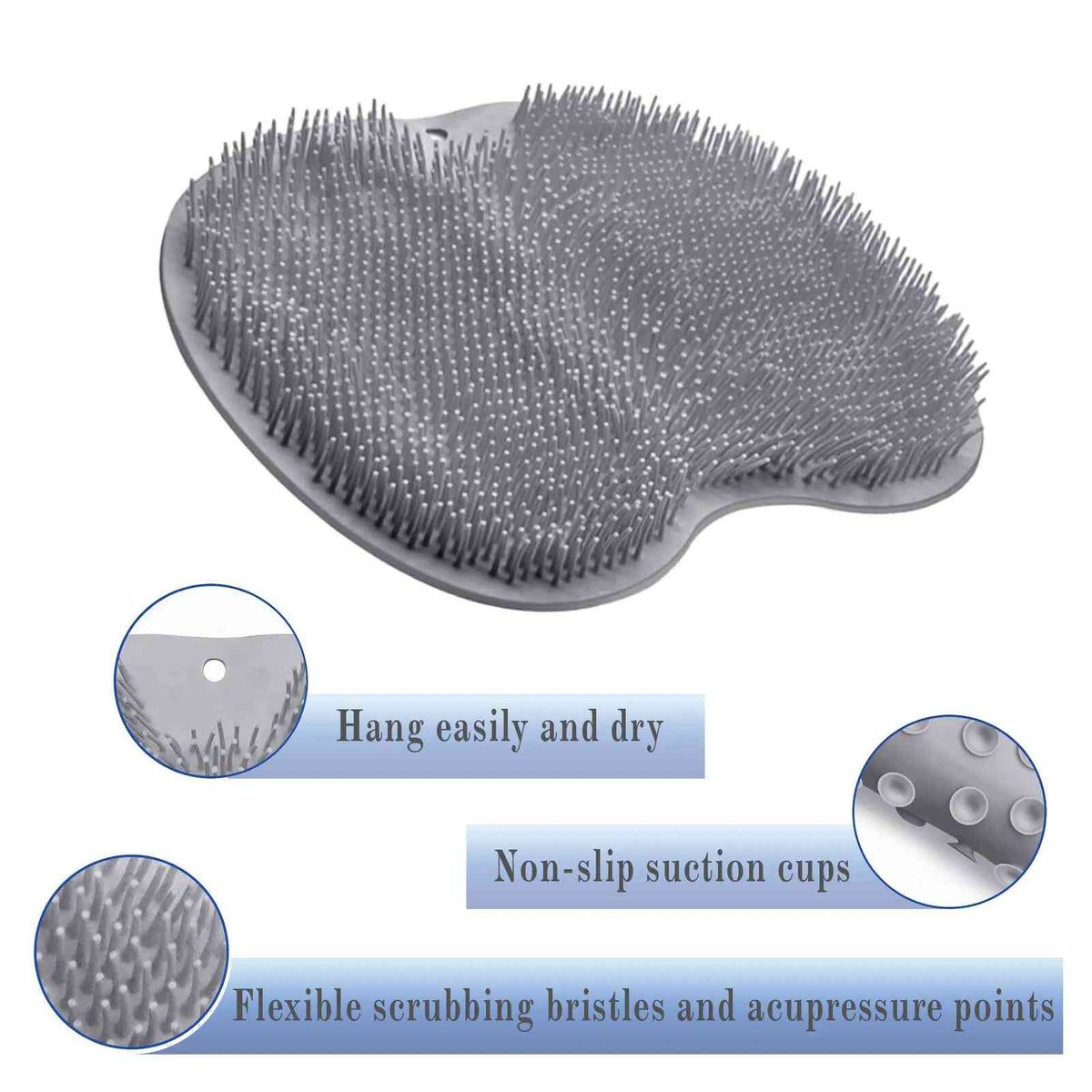 [BUY 1 GET 1 FREE] Hands-Free Silicone Foot & Back Shower Scrubber