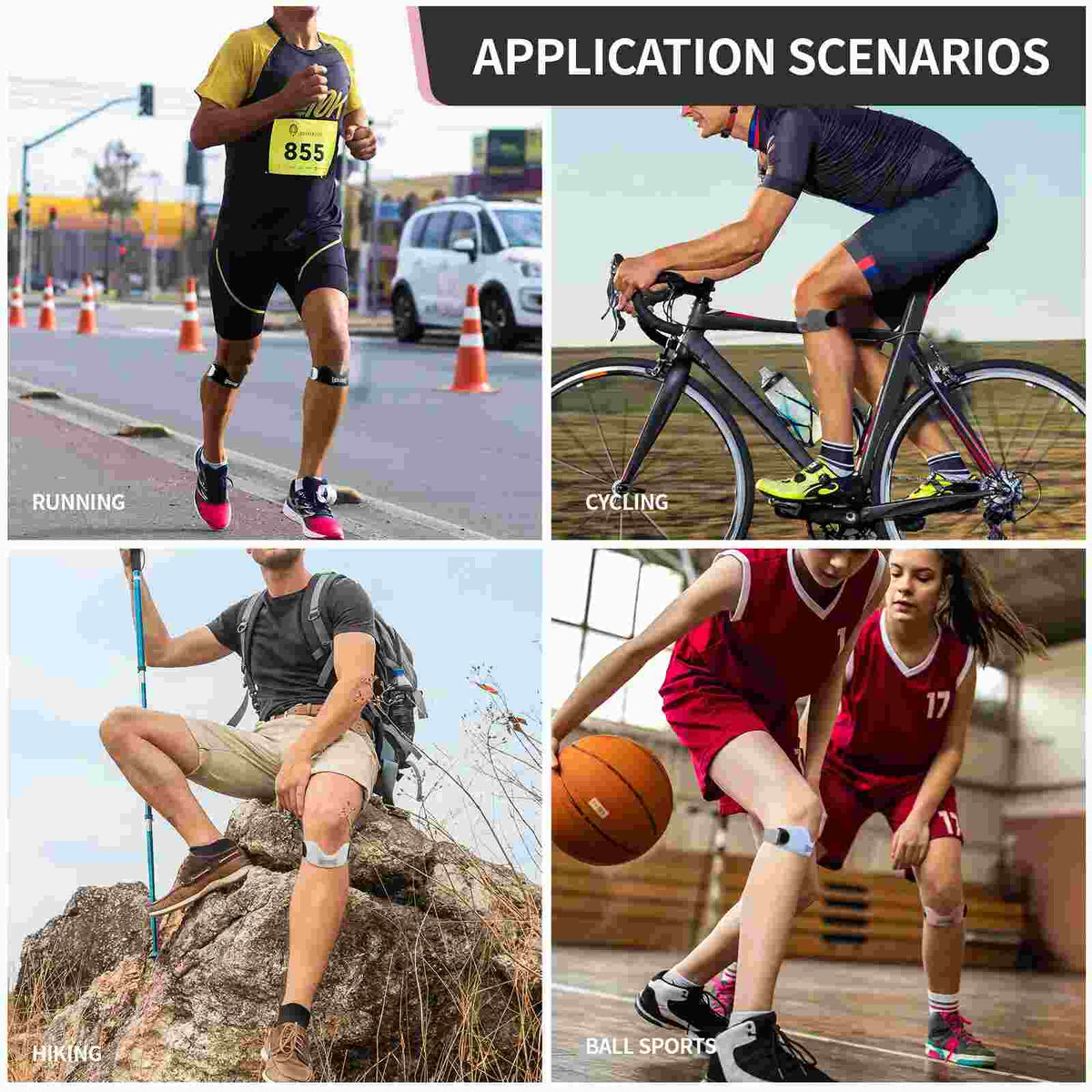 Ergonomic Silicone Patella Tendon Knee Support Strap