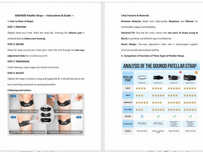 Ergonomic Silicone Patella Tendon Knee Support Strap
