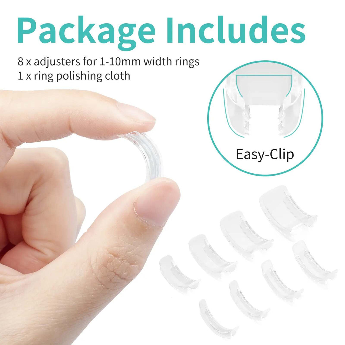 [BUY 1 GET 1 FREE] Perfect Fit Guaranteed: Invisible Ring Size Adjuster Set