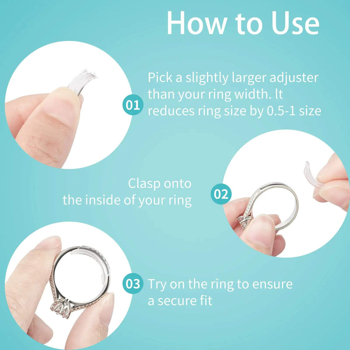 [BUY 1 GET 1 FREE] Perfect Fit Guaranteed: Invisible Ring Size Adjuster Set