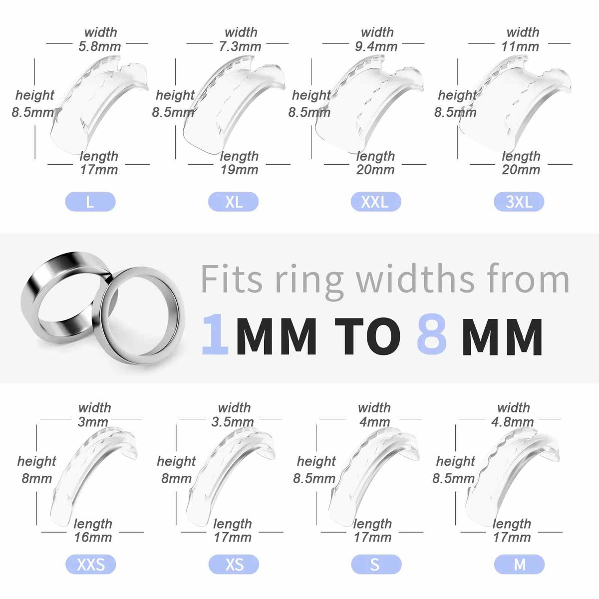 [BUY 1 GET 1 FREE] Perfect Fit Guaranteed: Invisible Ring Size Adjuster Set