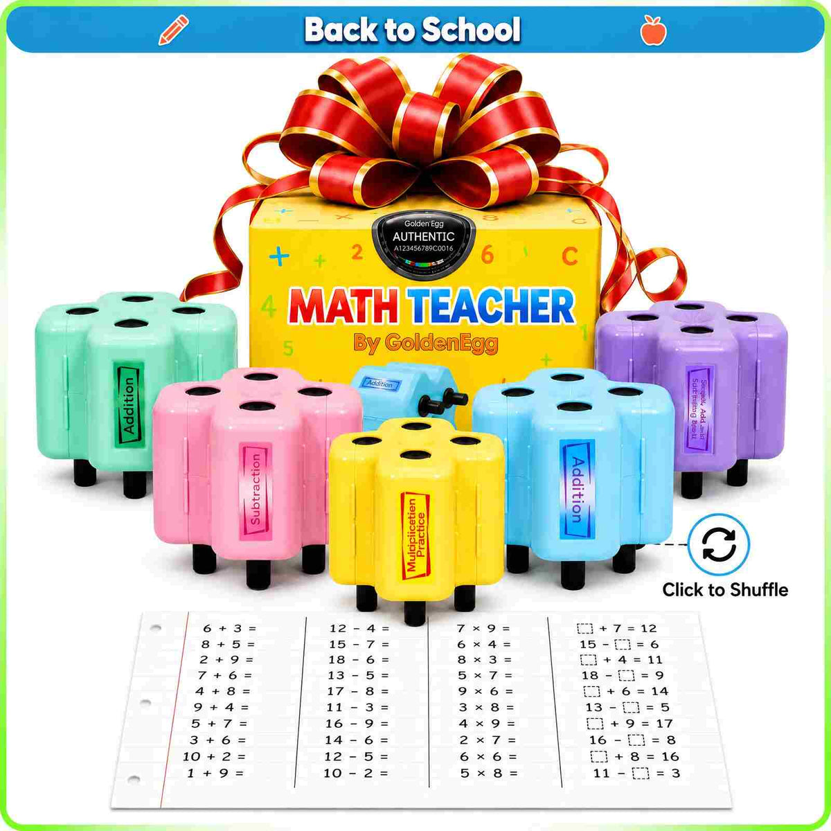 Endless Practice In One Roll – 4-in-1 Math Roller Stamp