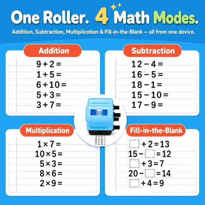 Endless Practice In One Roll – 4-in-1 Math Roller Stamp