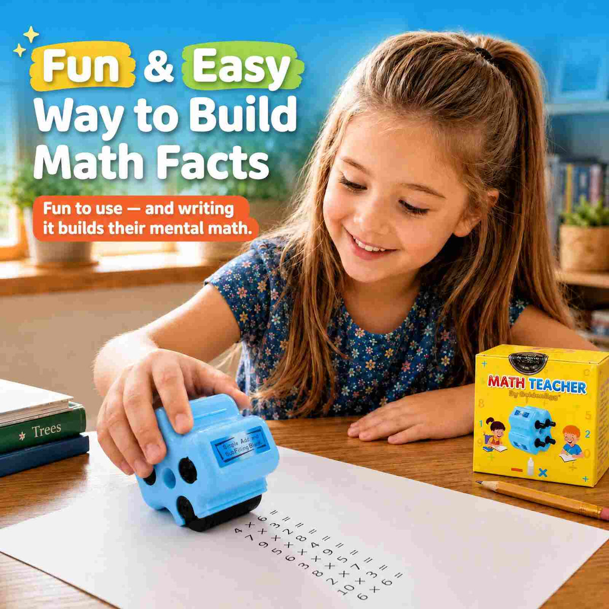Endless Practice In One Roll – 4-in-1 Math Roller Stamp